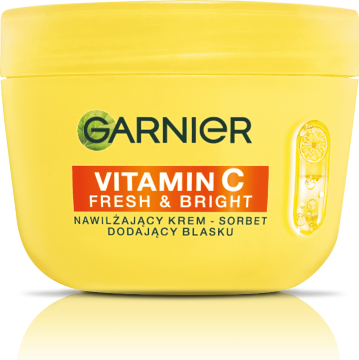 GARNIER, Vitamin C Fresh & Bright, krem - sorbet do twarzy, nawilżający, dodający blasku, 85 ml
