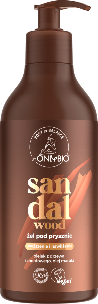 ONLYBIO BODY IN BALANCE, żel pod prysznic, Sandal Wood, 400 ml
