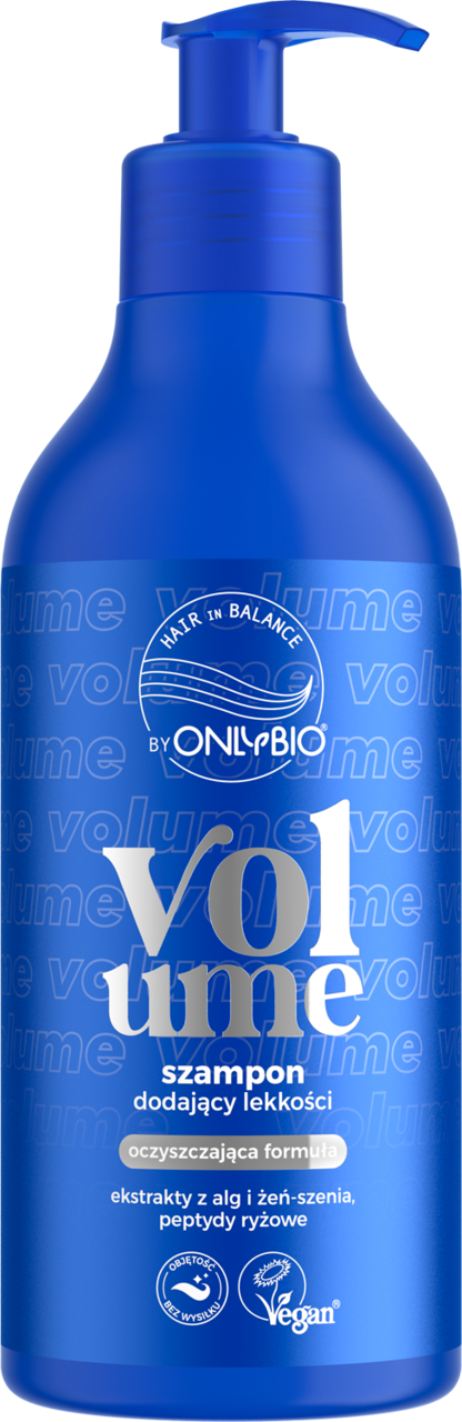 ONLYBIO HAIR IN BALANCE, Volume, szampon do włosów, dodający lekkości, 400 ml