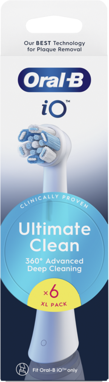 ORAL-B, iO Ultimate Clean, końcówki wymienne do szczoteczki elektrycznej, Białe, 6 szt.