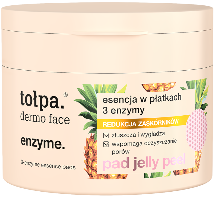 TOŁPA, Dermo Face Enzyme., esencja do twarzy w płatkach, Redukcja zaskórników, 50 szt.