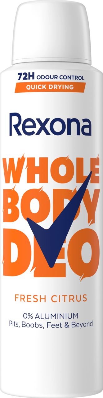REXONA, Whole Body Deo Fresh Citrus, dezodorant w sprayu, dla kobiet, 72h, 150 ml