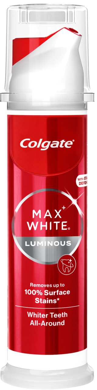 COLGATE, Max White Luminous, pasta do zębów z pompką, 100 ml