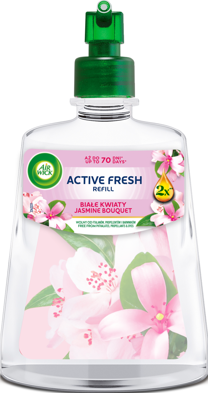 AIR WICK, Active Fresh, wkład do automatycznego odświeżacza powietrza, Białe Kwiaty, 228 ml