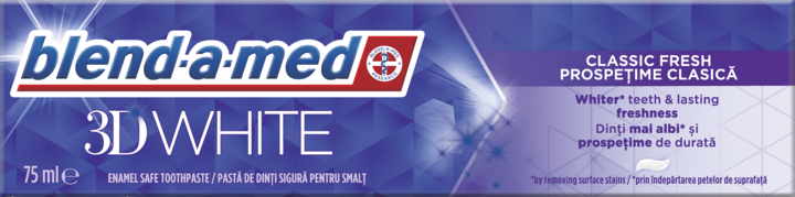 BLEND-A-MED, 3D White, pasta do zębów, wybielająca, Classic Fresh, 75 ml