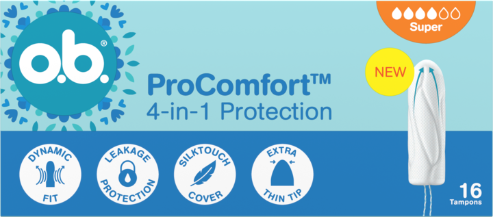 O.B., ProComfort, tampony higieniczne, Super, 16 szt.