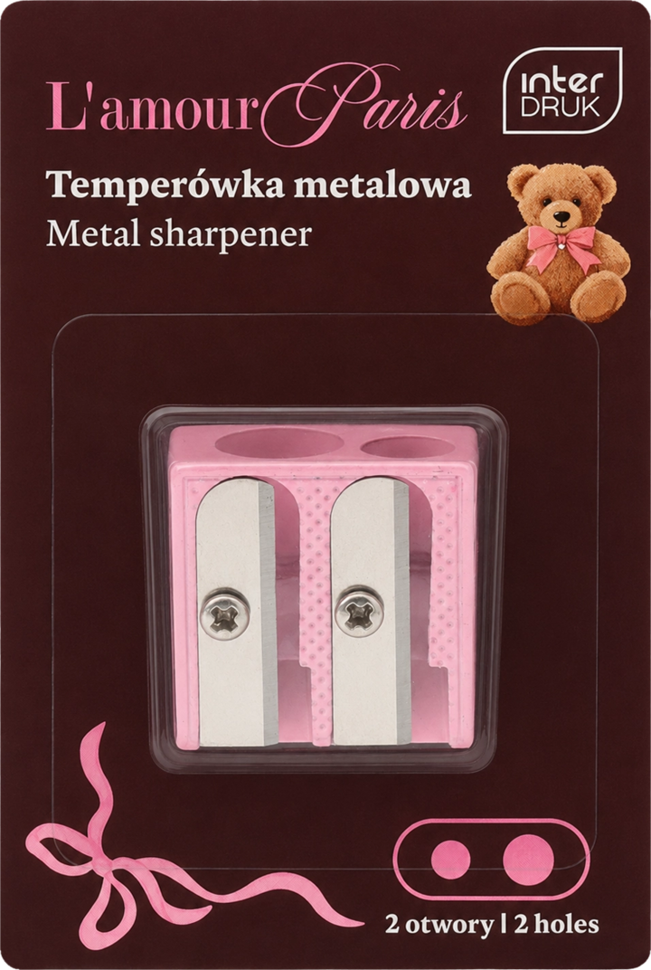 INTERDRUK, L'amour Paris, temperówka metalowa z dwoma otworami, 1 szt.