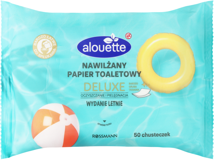ALOUETTE, Deluxe, papier toaletowy, nawilżany, 50 szt.
