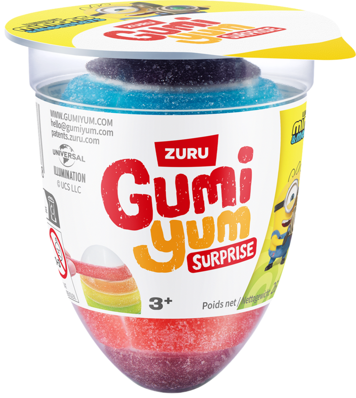 GUMI YUM, Surprise, żelki z zabawką, Minionki i straszydła, 26 g