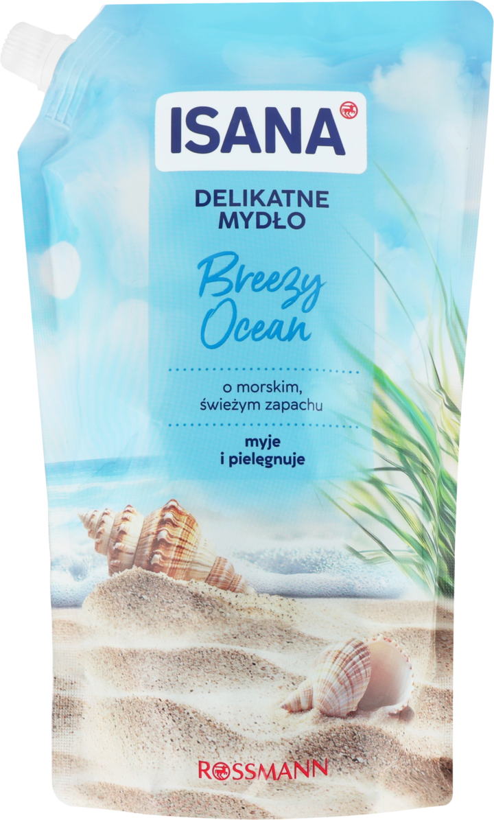 ISANA, mydło w płynie, Breezy Ocean, zapas, 1 l