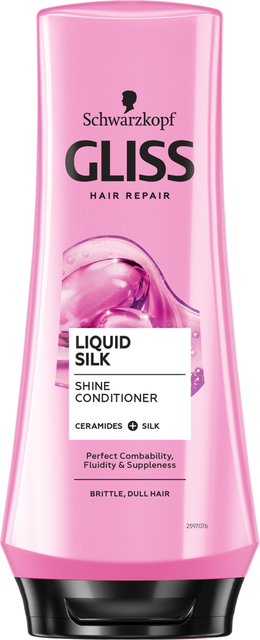 SCHWARZKOPF GLISS, Liquid Silk, odżywka do włosów matowych i łamliwych, 200 ml