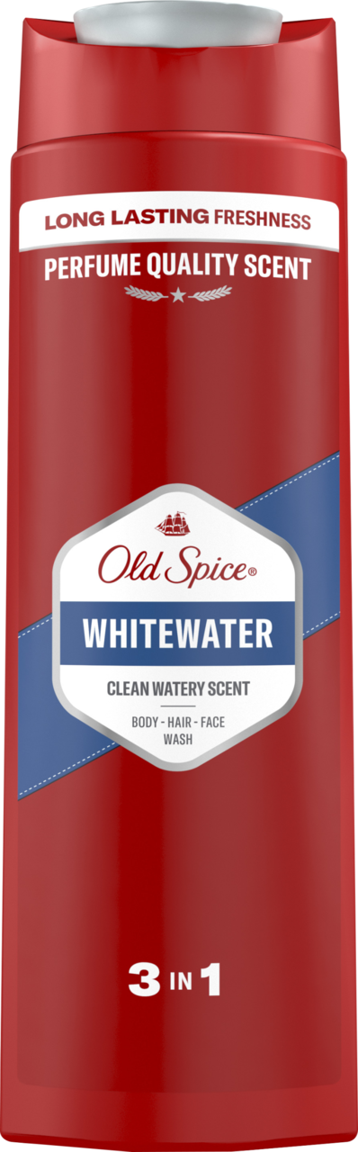 OLD SPICE, Whitewater, żel pod prysznic dla mężczyzn, 3w1, Clean Watery, 400 ml