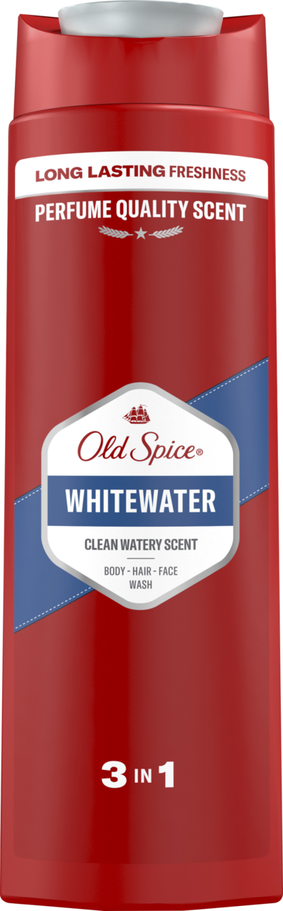 OLD SPICE, Whitewater, żel pod prysznic dla mężczyzn, 3w1, Clean Watery, 400 ml