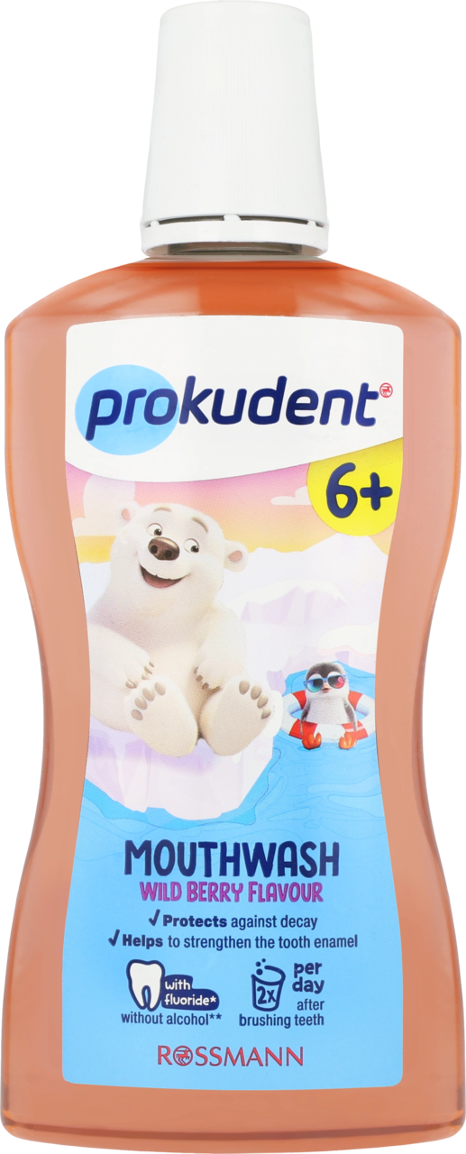 PROKUDENT, Junior, płyn do płukania jamy ustnej, o smaku jagodowym, dla dzieci 6+, 500 ml