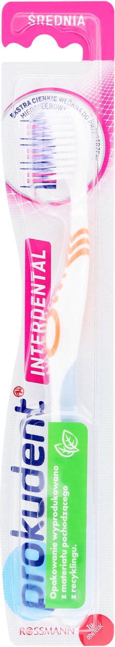 PROKUDENT, Interdental, szczoteczka do zębów, średnia, różne kolory,, 1 szt.