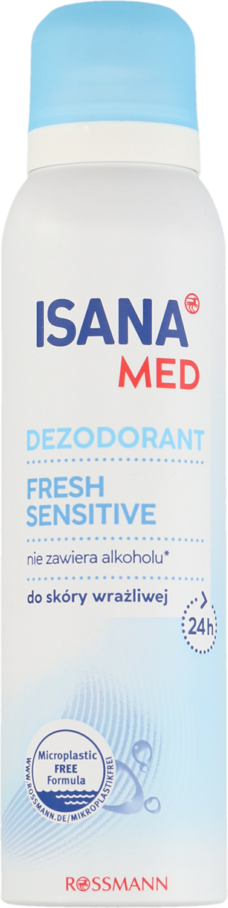 ISANA MED, Fresh Sensitive, dezodorant w sprayu, 24h, do skóry wrażliwej, 150 ml