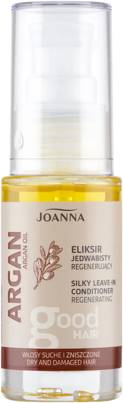JOANNA, Argan Oil, eliksir do włosów, jedwabisty, regenerujący, 25 ml