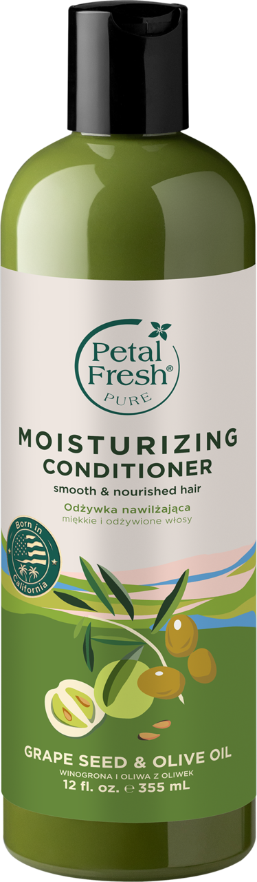 PETAL FRESH PURE, odżywka do włosów, nawilżenie, Pestki Winogron i Oliwa z Oliwek, 355 ml