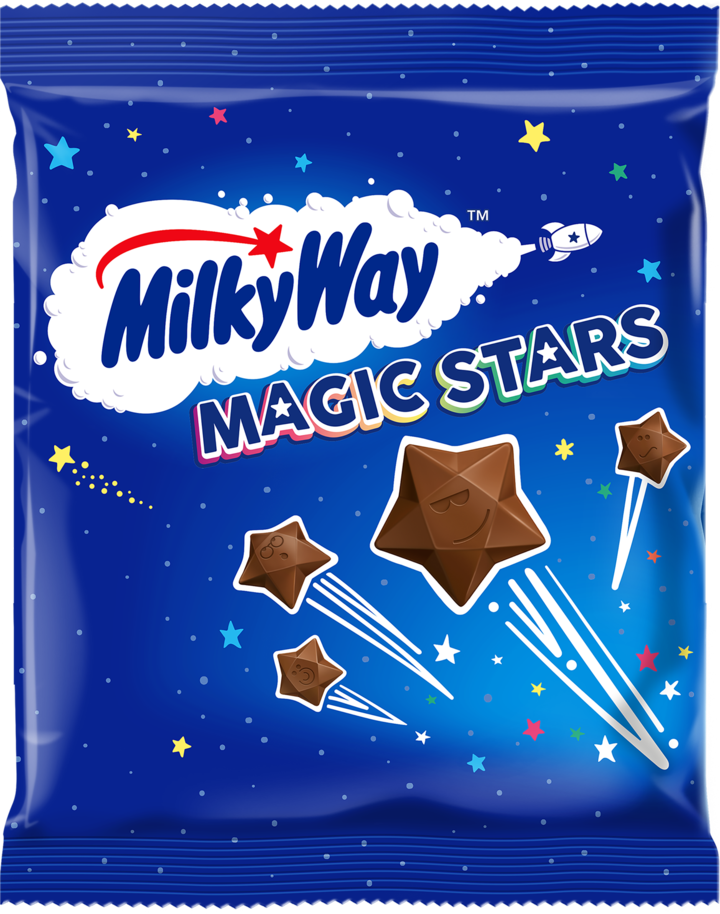 MILKY WAY, Magic Stars, czekoladki w kształcie gwiazdek z mlecznej czekolady, 33 g