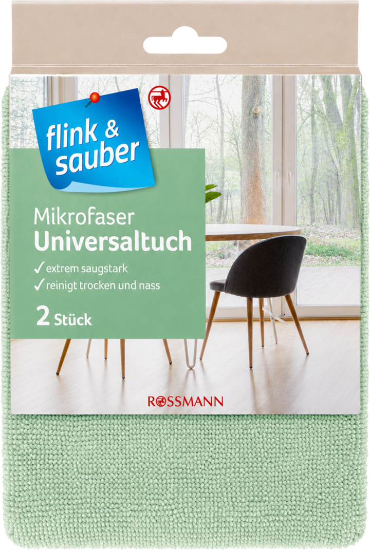 FLINK&SAUBER, ścierka uniwersalna z mikrofibry, wym. 32 x 35 cm, różne rodzaje, 2 szt.
