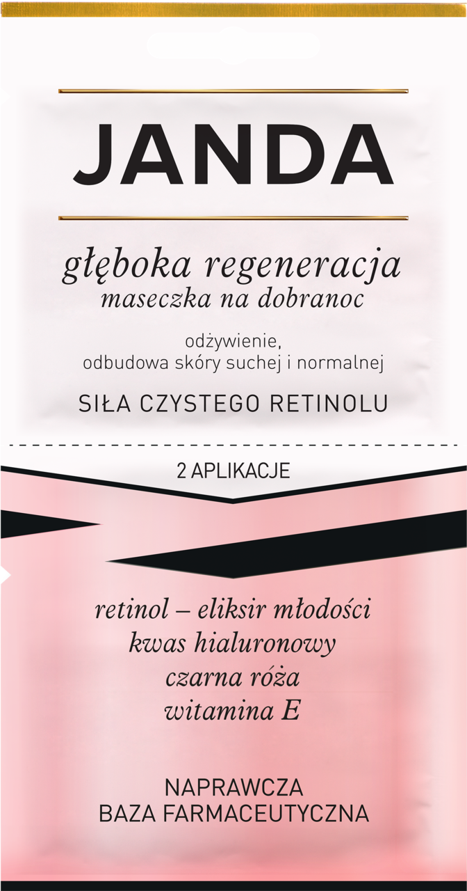 JANDA, Siła Czystego Retinolu, maseczka do twarzy, głęboka regeneracja, 10 ml