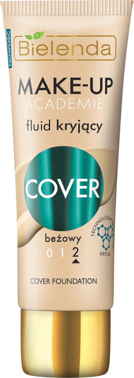 BIELENDA, Make-Up Academie Cover, fluid do twarzy, kryjący, nr 2 Beżowy, 30 g