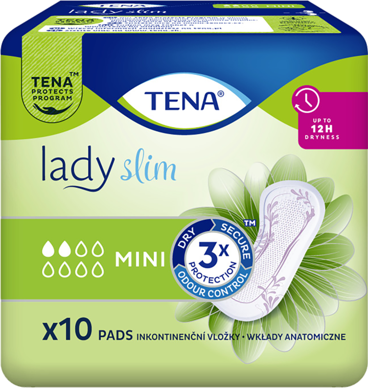 TENA, Lady Slim, podpaski higieniczne, specjalistyczne, Mini, 10 szt.