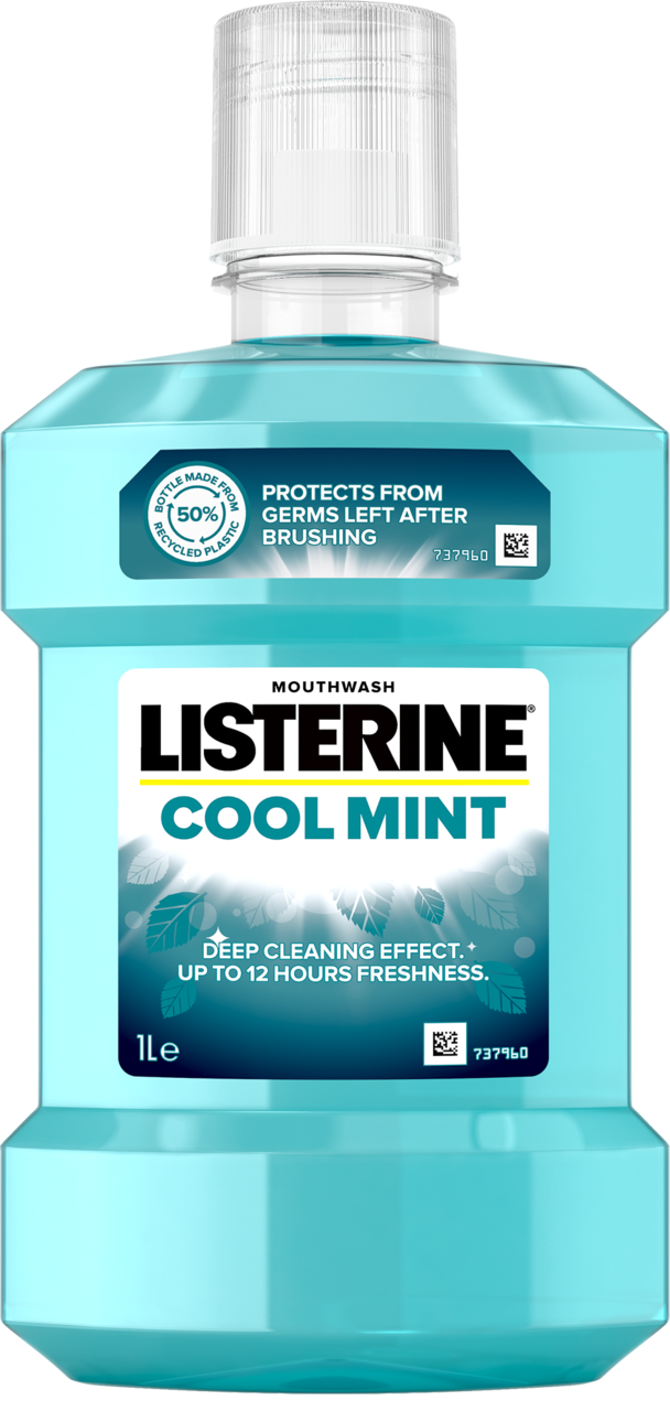 LISTERINE, Cool Mint, płyn do płukania jamy ustnej, 1 l