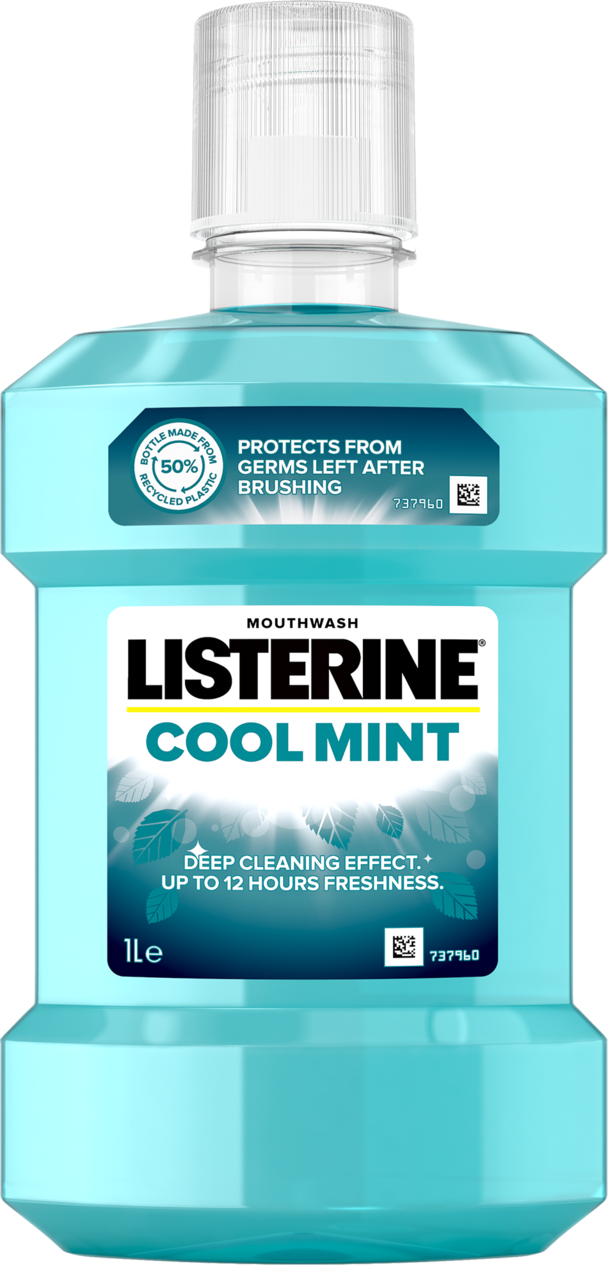 LISTERINE, Cool Mint, płyn do płukania jamy ustnej, 1 000 ml
