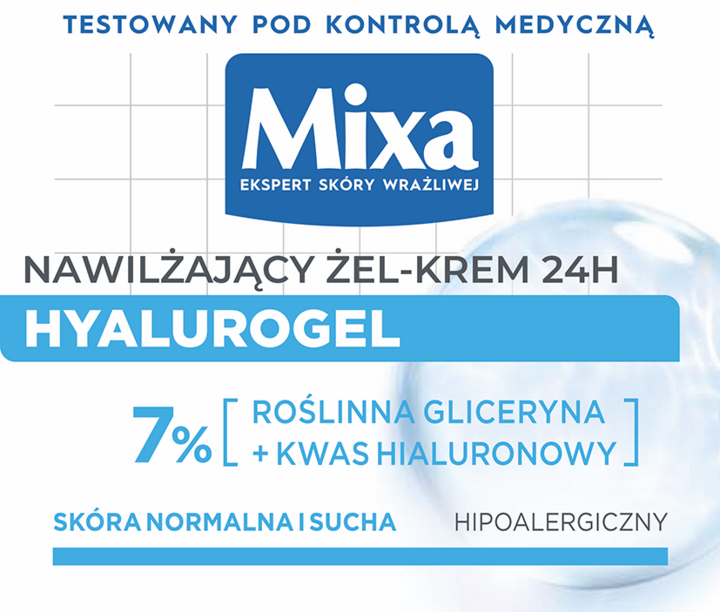 Mixa Hyalurogel Rich Nawilżający krem do twarzy