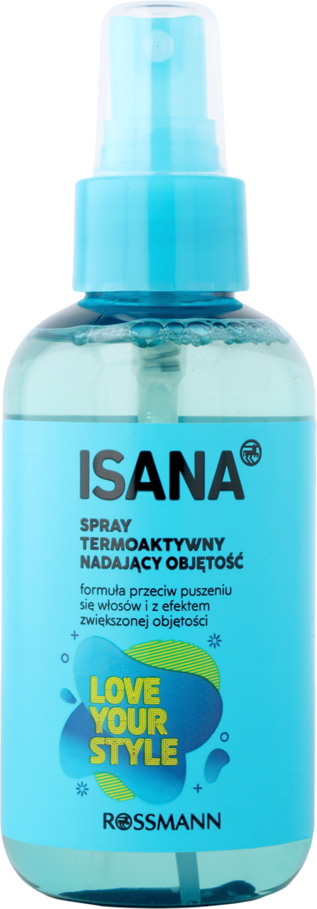 ISANA, Love Your Style, spray do stylizacji włosów, termoaktywny, zwiększający objętość, 150 ml