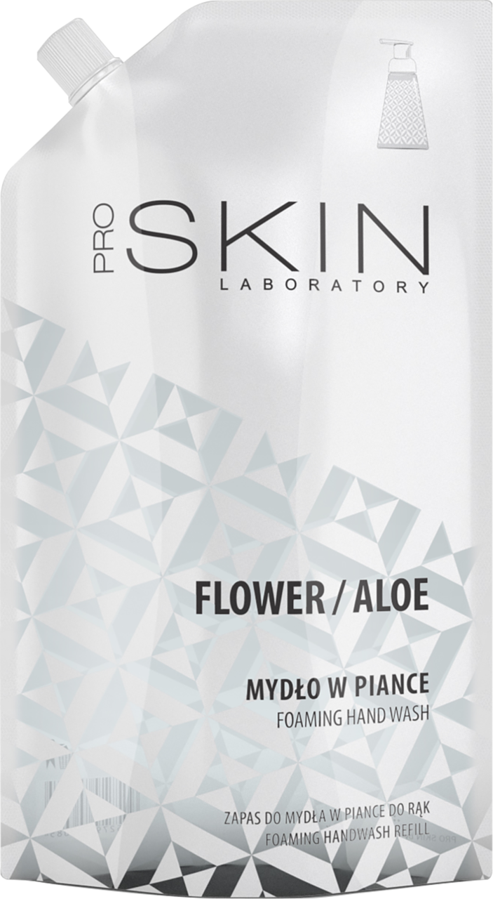 PROSKIN LABORATORY, mydło w piance, Flower/Aloe, zapas, 640 ml