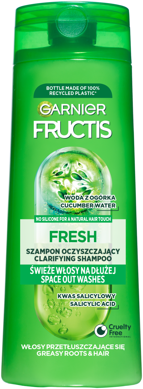 GARNIER FRUCTIS, Fresh, szampon do włosów, przetłuszczających się, oczyszczający, 400 ml