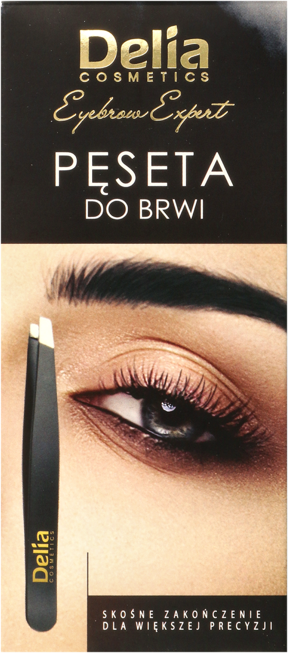DELIA COSMETICS, Eyebrow Expert , pęseta do brwi, 1 szt. Drogeria