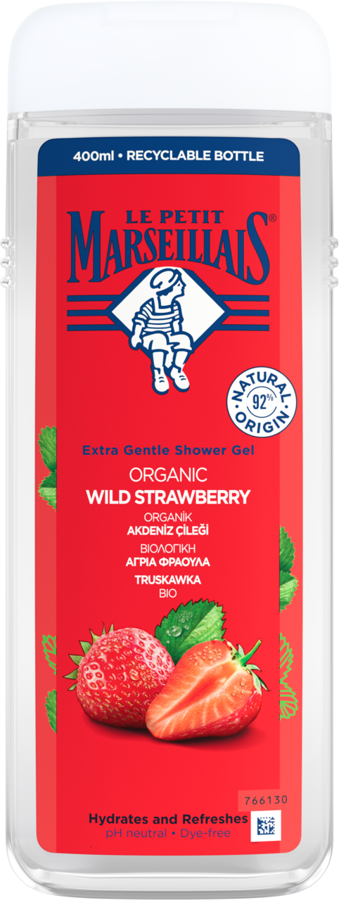 LE PETIT MARSEILLAIS, żel pod prysznic, delikatny, Truskawka, 400 ml