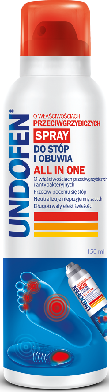 Undofen, spray do stóp i obuwia, przeciwgrzybiczny, 150 ml