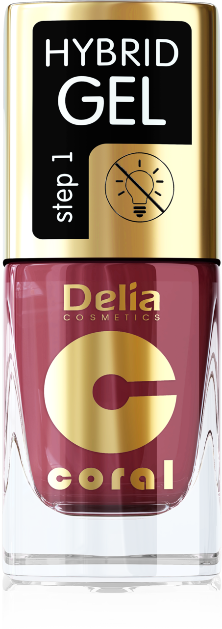 DELIA COSMETICS, Coral Hybrid Gel, lakier do paznokci, Step 1, nr 18;, 11 ml