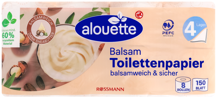 ALOUETTE, Balsam, papier toaletowy, 4-warstwowy, 8 szt.