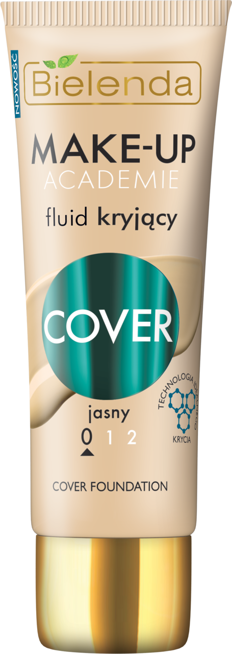 BIELENDA, Make-Up Academie Cover, fluid do twarzy, kryjący, nr 0 Jasny, 30 g
