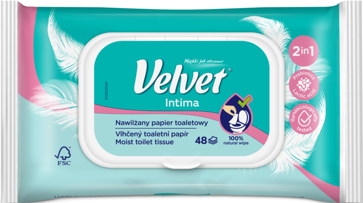 VELVET, Intima, papier toaletowy, nawilżany, 48 szt.