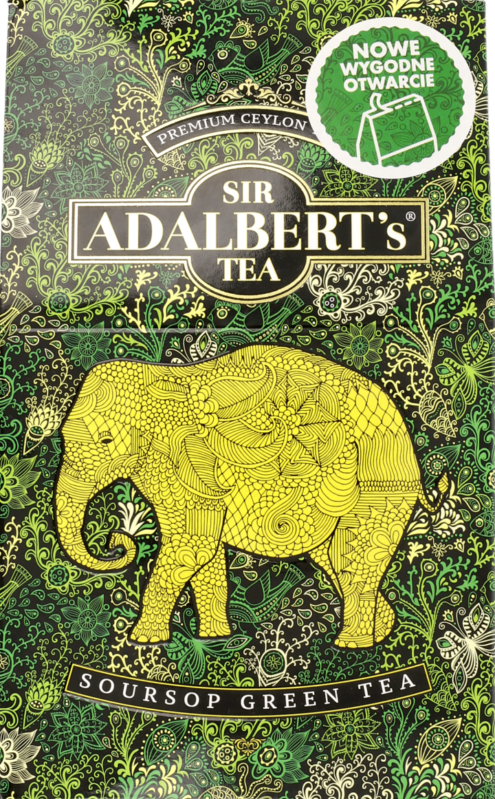 ADALBERT'S TEA, herbata zielona z wyciągiem z flaszowca miękkociernistego, 100g