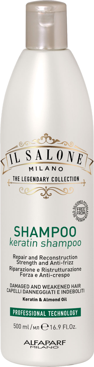 IL SALONE MILANO, Keratin, szampon do włosów zniszczonych i osłabionych, 500 ml