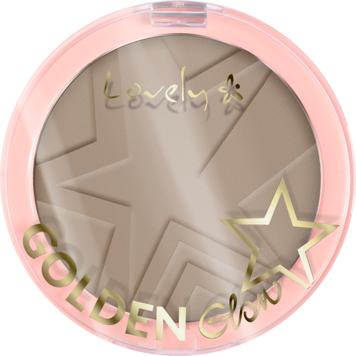 LOVELY, Golden Glow, puder do twarzy, do konturowania, Cool Brown, 10 g