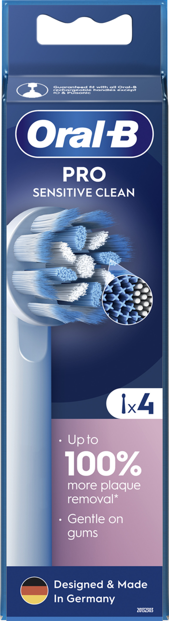 ORAL-B, Pro Sensitive Clean, końcówki wymienne do szczoteczki elektrycznej, 4 szt.