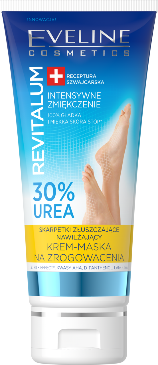 EVELINE COSMETICS, Revitalum, krem-maska do stóp na zrogowacenia, Skarpetki Złuszczające, 30% Urea, 100 ml