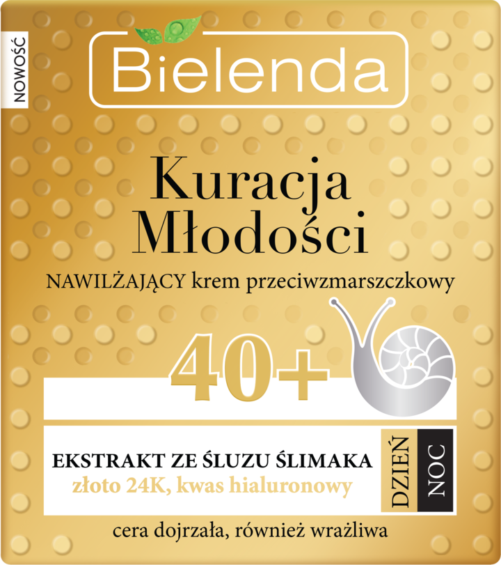 BIELENDA, Kuracja Młodości, krem do twarzy, przeciwzmarszczkowy, nawilżający, 40+, na dzień i na noc, 50 ml