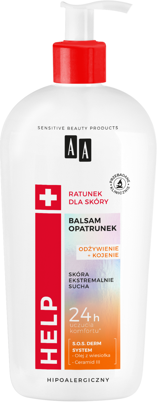 AA, Help, balsam-opatrunek do ciała, odżywienie + kojenie, skóra ekstremalnie sucha, 400 ml