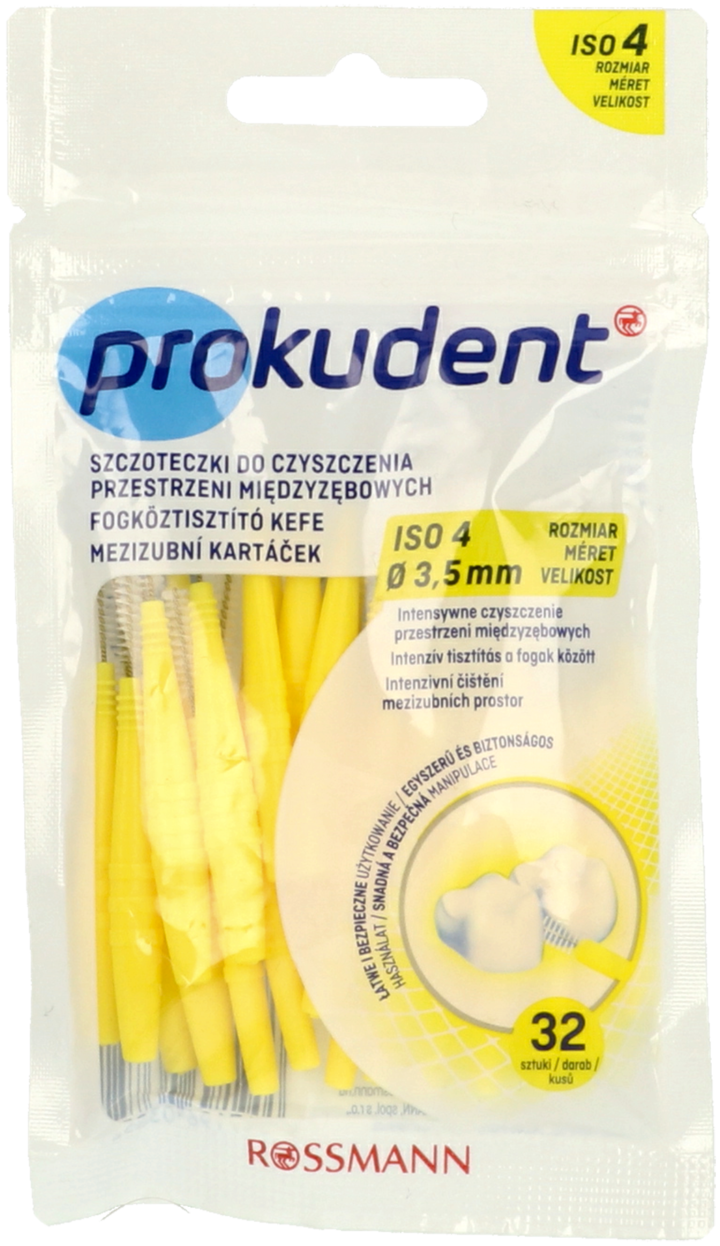 PROKUDENT, szczoteczki do czyszczenia przestrzeni międzyzębowych ISO 4; 3,5 mm, 32 szt.