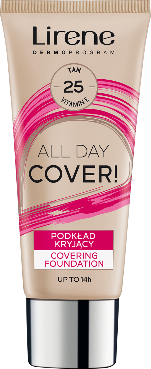 LIRENE, All Day Cover!, podkład do twarzy, kryjący, nr 25 Opalony, 30 ml