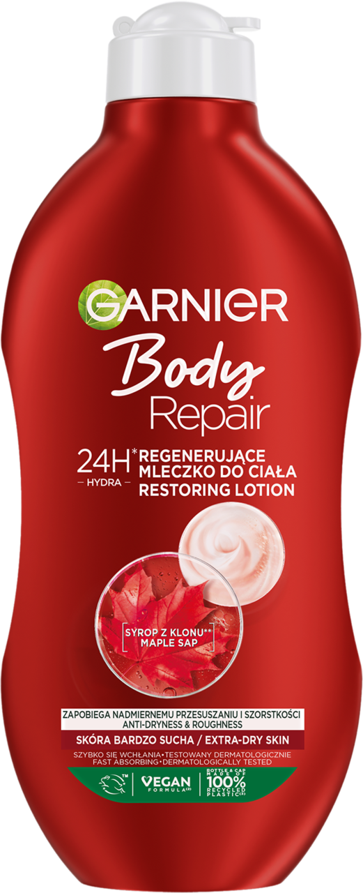 GARNIER, Body Repair, mleczko do ciała regenerujące, bardzo sucha skóra, 400 ml